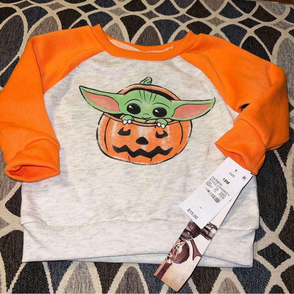 🎃 Halloween Star Wars Baby Boys Size 18 months Toddler Size 2T New Sweatshirt